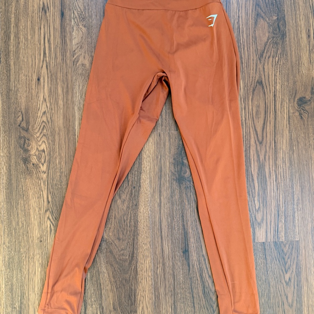 Gymshark Power Regular Leggings - Copper Brown Size Medium, GREAT condition!